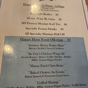 Summer House - Happy hour menu - American Near Me - Rehoboth Beach, Delaware