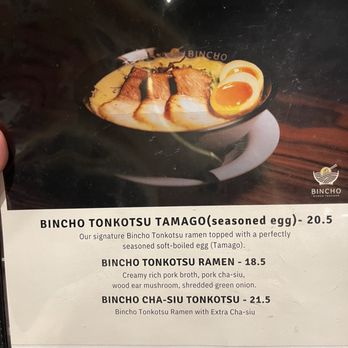 Bincho - Menu - Ramen Near Me - Los Angeles, California