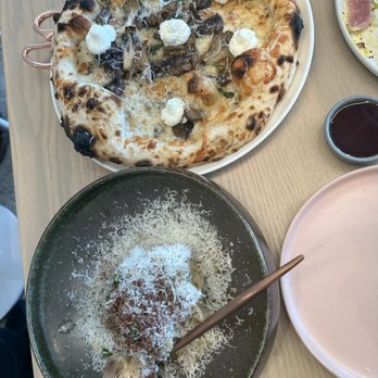 Mad Nice - Pepe Pasta and Mushroom pizza  Delicious not too salty and the right ingredients - Italian Near Me - Detroit, Michigan