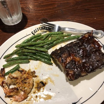 Saltgrass Steak House - Their portions are so small now for the price. I literally ate one piece of my shrimp and then snapped this picture. - Steakhouses Near Me - Austin, Texas Saltgrass Steak House - Their portions are so small now for the price. I literally ate one piece of my shrimp and then snapped this picture. - Steakhouses Near Me - Austin, Texas
