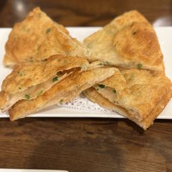 Scallion pancakes are so crispy!