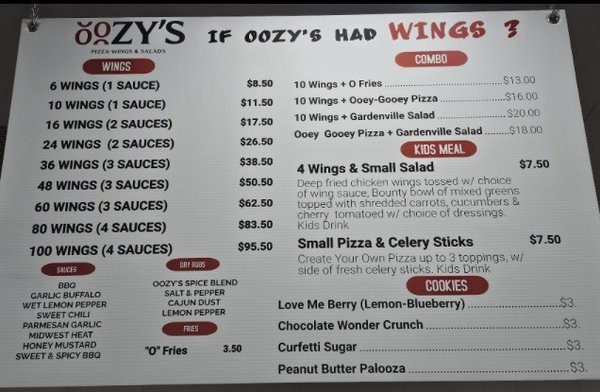 Menu photo 8 Oozy's Pizza Cincinnati, OH Menu photo 8 Oozy's Pizza Cincinnati, OH