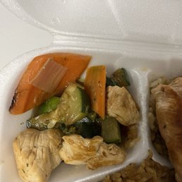 The mushy vegetables
