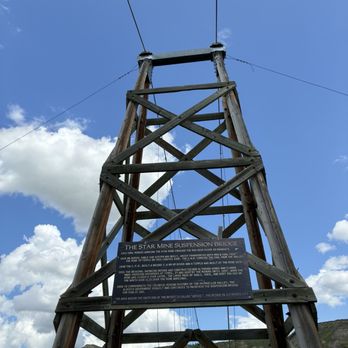 The Star Mine Suspension Bridge - Entrance - Landmarks & Historical Buildings Near Me - Drumheller, Alberta The Star Mine Suspension Bridge - Entrance - Landmarks & Historical Buildings Near Me - Drumheller, Alberta