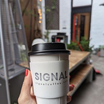 SIGNAL Coffee Roasters - Latte w/ oat milk -- yum!! - Coffee & Tea Near Me - Alameda, California SIGNAL Coffee Roasters - Latte w/ oat milk -- yum!! - Coffee & Tea Near Me - Alameda, California