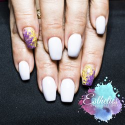Esthetics by Danielle Emery - Real Flowers in Clear Gel