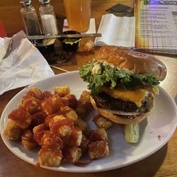 Tooeys - Breakfast burger with an egg