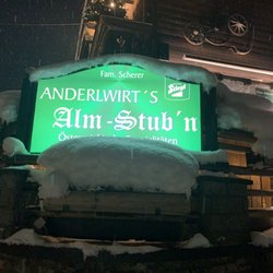 Anderlwirts Almstube - Schild