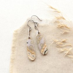 Adorne Artisan Jewelry & Goods  - Ocean jasper pinned earrings