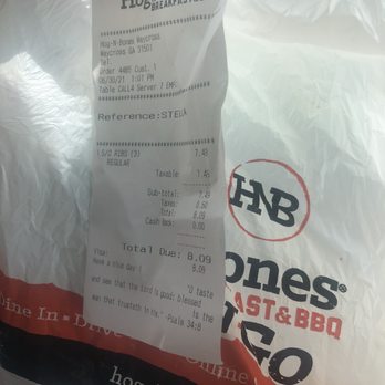 Hog-N-Bones - A life-saving Word, food for the soul and body! See Holy Psalm on receipt! - Barbeque Near Me - Waycross, Georgia