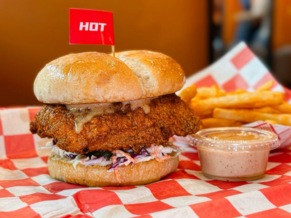 Food from Frank’s Hot Chicken