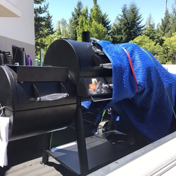 Dolly - Here's the massive grill being strapped down. - Movers Near Me - Seattle, Washington