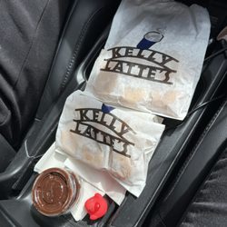 Kelly Latte's - Plain Mini Donuts w/chocolate dipping sauce