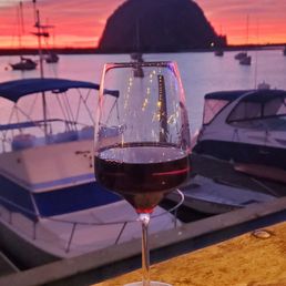 Enjoy a glass of wine and the view of Morro Rock Enjoy a glass of wine and the view of Morro Rock