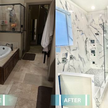 Bath Masters of Collin County - BEFORE AND AFTER - General Contractors Near Me Bath Masters of Collin County - BEFORE AND AFTER - General Contractors Near Me