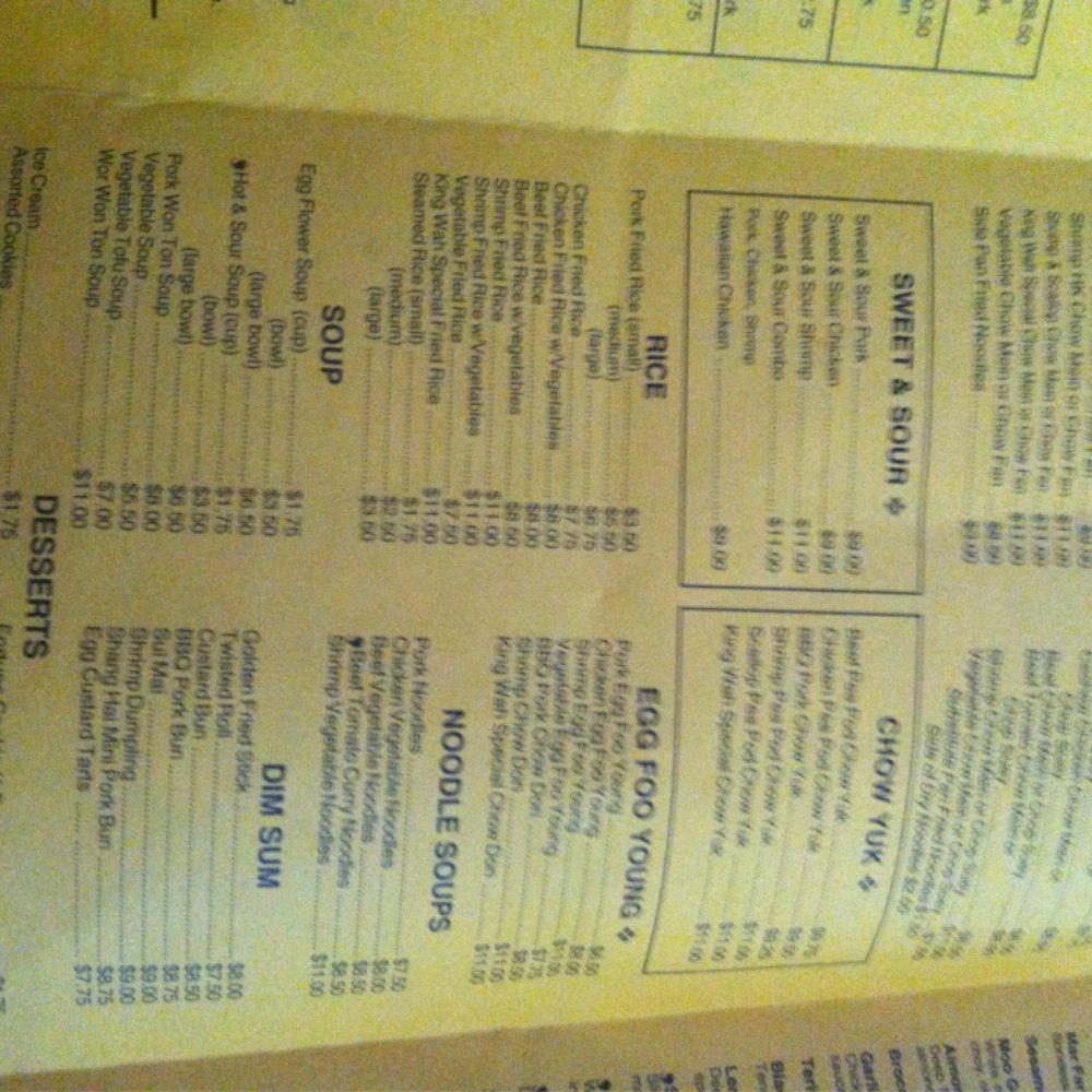 King Wah - 3rd page of menu - Chinese Near Me - Medford, Oregon