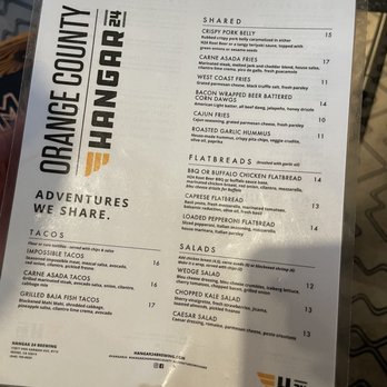 Hangar 24 Craft Brewing - Food Menu - June 2022 - Venues & Event Spaces Near Me - Irvine, California Hangar 24 Craft Brewing - Food Menu - June 2022 - Venues & Event Spaces Near Me - Irvine, California