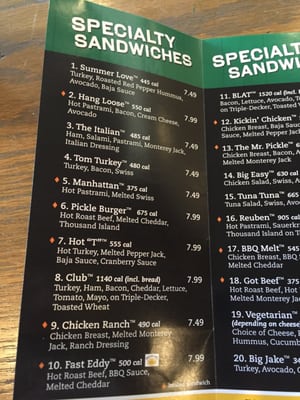 Menu photo 4 Mr. Pickle's Sandwich Shop Oakdale, CA Menu photo 4 Mr. Pickle's Sandwich Shop Oakdale, CA