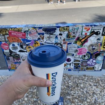 Dutch Bros Coffee - This is the drink I got and the sign you can put any stickers on! - Juice Bars & Smoothies Near Me - Oceanside, California Dutch Bros Coffee - This is the drink I got and the sign you can put any stickers on! - Juice Bars & Smoothies Near Me - Oceanside, California