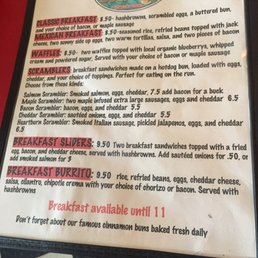 Breakfast until 11 Breakfast until 11
