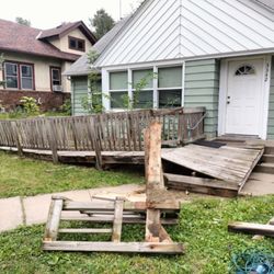Old Crap - Before/after on a rotten ramp removal we did this week!