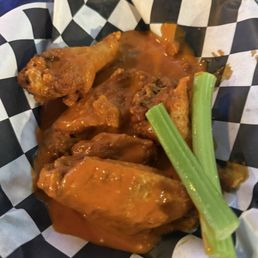 My half eaten delicious wings. My half eaten delicious wings.