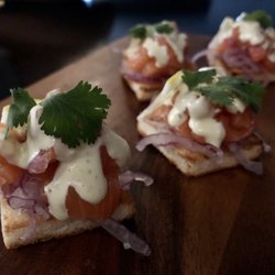 Shigotonin - Salmon baguette with yuzu aioli