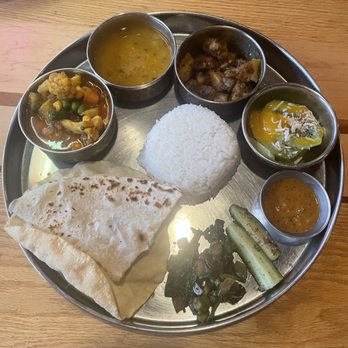Little Tibet Madison - Vegetable Thali (modified vegan) - Himalayan/Nepalese Near Me - Madison, Wisconsin Little Tibet Madison - Vegetable Thali (modified vegan) - Himalayan/Nepalese Near Me - Madison, Wisconsin
