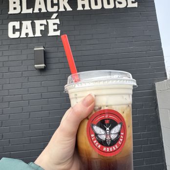 Black House Cafe - The Skin of a Killer latte (seasonal, New Year Menu Item, edible glitter Irish cream latte) - Coffee & Tea Near Me - Indianapolis, Indiana Black House Cafe - The Skin of a Killer latte (seasonal, New Year Menu Item, edible glitter Irish cream latte) - Coffee & Tea Near Me - Indianapolis, Indiana