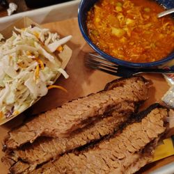Haywood Smokehouse - Brisket (moist) coleslaw, Brunswick stew