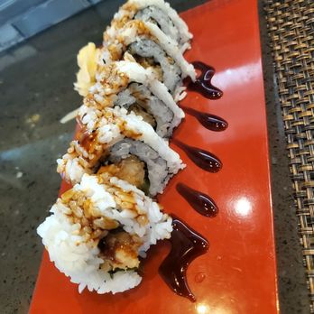 Wasabi Fusion - The whole beautiful roll with chocolate sauce! - Asian Fusion Near Me - White Hall, West Virginia Wasabi Fusion - The whole beautiful roll with chocolate sauce! - Asian Fusion Near Me - White Hall, West Virginia