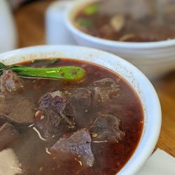 Spicy beef noodle soup