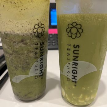Sunright Tea Studio - Burlingame - Matcha smoothie with red bean and oreo Matcha oolong with cream pudding - Bubble Tea Near Me - Burlingame, California Sunright Tea Studio - Burlingame - Matcha smoothie with red bean and oreo Matcha oolong with cream pudding - Bubble Tea Near Me - Burlingame, California