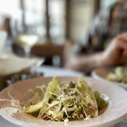La Bonne Table - Salade Frisée need a poached egg, but still very good.
