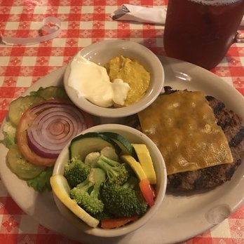 Mesquite Pit - Cheddar burger, bunless with veggies on the side - Barbeque Near Me - Weatherford, Texas Mesquite Pit - Cheddar burger, bunless with veggies on the side - Barbeque Near Me - Weatherford, Texas