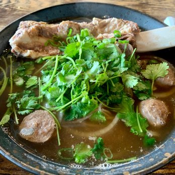 Noodle Station - Beef Ribs Rice Noodle Soup - Beef Rib, Beef Balls, Rice Noodles, Cilantro, and Bean Sprouts in a Beef Broth - Asian Fusion Near Me - Daly City, California Noodle Station - Beef Ribs Rice Noodle Soup - Beef Rib, Beef Balls, Rice Noodles, Cilantro, and Bean Sprouts in a Beef Broth - Asian Fusion Near Me - Daly City, California