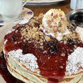 Ida Claire - Lemon poppyseed pancakes and brunch burger - Southern Near Me - Addison, Texas