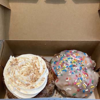 Parlor Doughnuts - Coconut Cream Donut and Vanilla Carnival Donut - Donuts Near Me - Aurora, Colorado