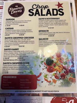 Menu photo 1 Famous Dave's Bar-B-Que Reno, NV