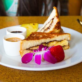 Ama Ama Restaurant - Milk chocolate-dipped haupia bread french toast - New American Near Me - Kapolei, Hawaii