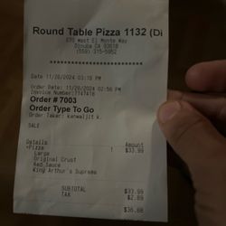 Round Table Pizza