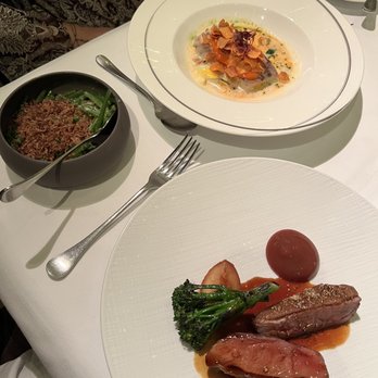 Clos Maggiore - Duck, Bass, and green beans for the main - French Near Me - London, XGL
