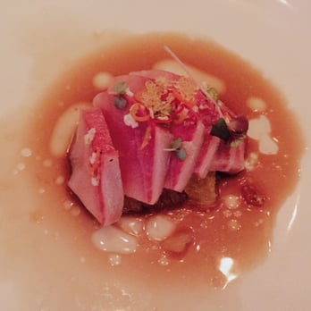 Uchiko Austin - Hama Chili - yellowtail with orange supreme and Thai chiles - Sushi Bars Near Me - Austin, Texas