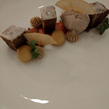 Ostra - Apple cider ice cream and cake - Seafood Near Me - Boston, Massachusetts Ostra - Apple cider ice cream and cake - Seafood Near Me - Boston, Massachusetts