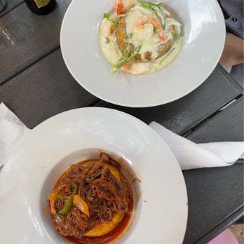 Puerto Criollo - Ropa vieja and creamy garlic shrimp mofongo - Puerto Rican Near Me - San Juan, Puerto Rico Puerto Criollo - Ropa vieja and creamy garlic shrimp mofongo - Puerto Rican Near Me - San Juan, Puerto Rico