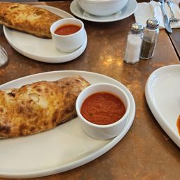 Pepperoni Stromboli & escarole & bean soup