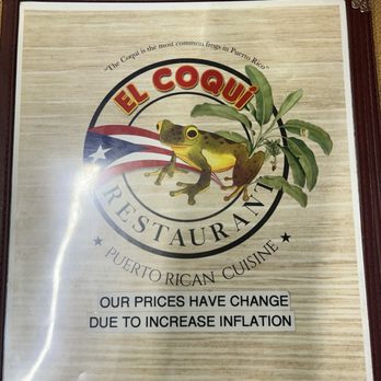 El Coqui Restaurant - Menu1 - Puerto Rican Near Me - San Antonio, Texas