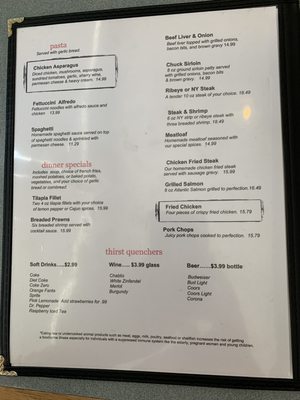 Menu photo 6 Sid's Restaurant Winnemucca, NV