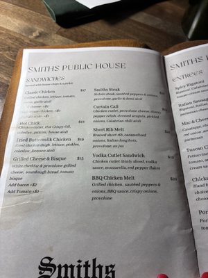 Menu photo 1 Smith’s Public House Cohoes, NY Menu photo 1 Smith’s Public House Cohoes, NY