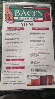 Menu photo 4 Baci's Pizza & Pasta Rogue River, OR